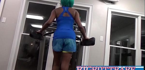  Young Ebony Sloppy Blowjob Public Sex In Gym With Stranger
